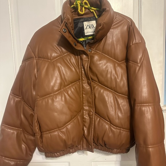 Zara Chestnut Puffer Jacket - Picture 2 of 8